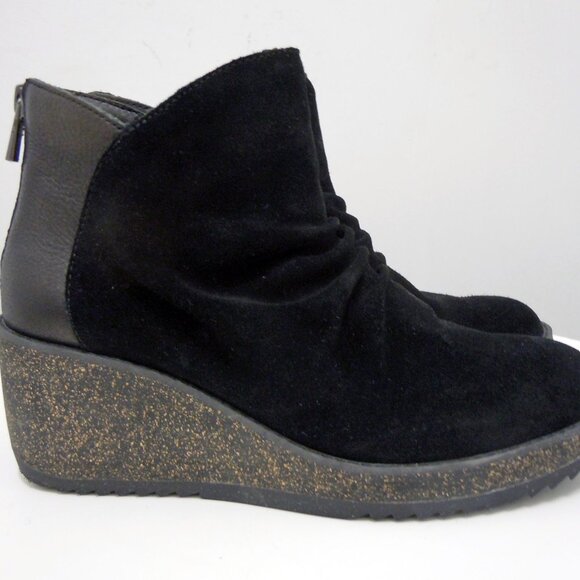 Aetrex Kara Ankle Wedge Boot Black, Size 38 - Picture 5 of 8